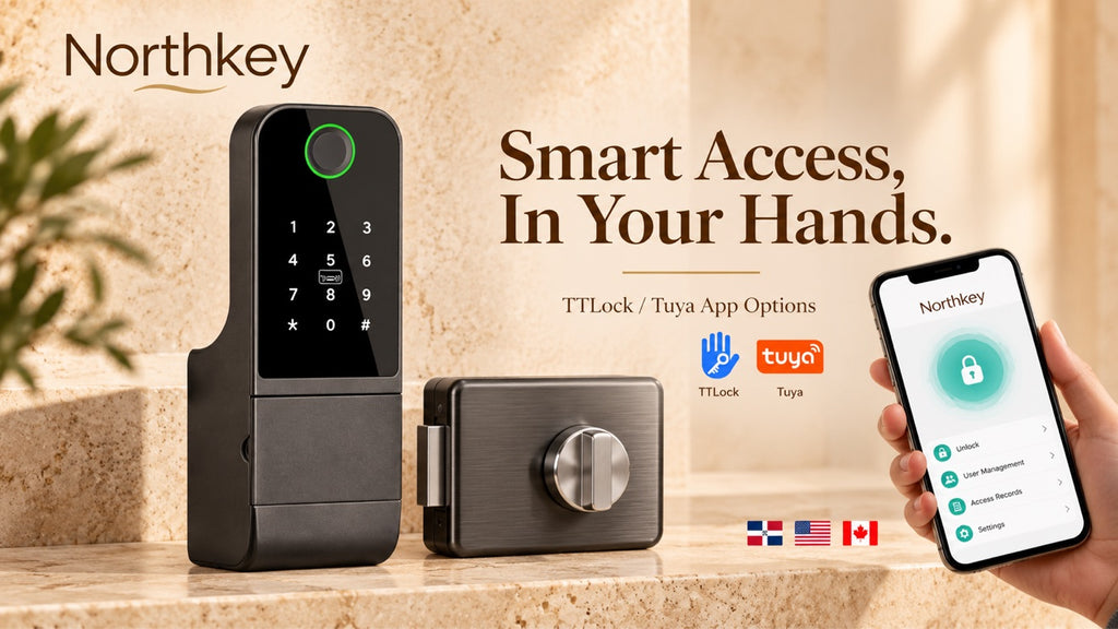NorthKey WL06 Smart Rim Lock – WiFi Fingerprint Keyless Entry
