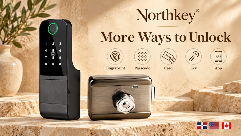NorthKey WL06 Smart Rim Lock – WiFi Fingerprint Keyless Entry