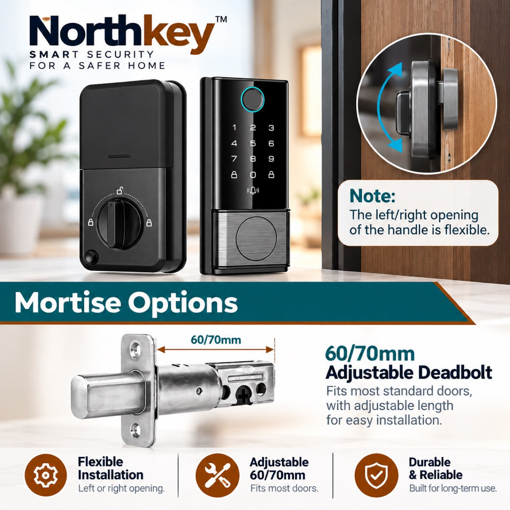 NorthKey WX07 Smart Deadbolt – WiFi Fingerprint Keyless Entry Door Lock