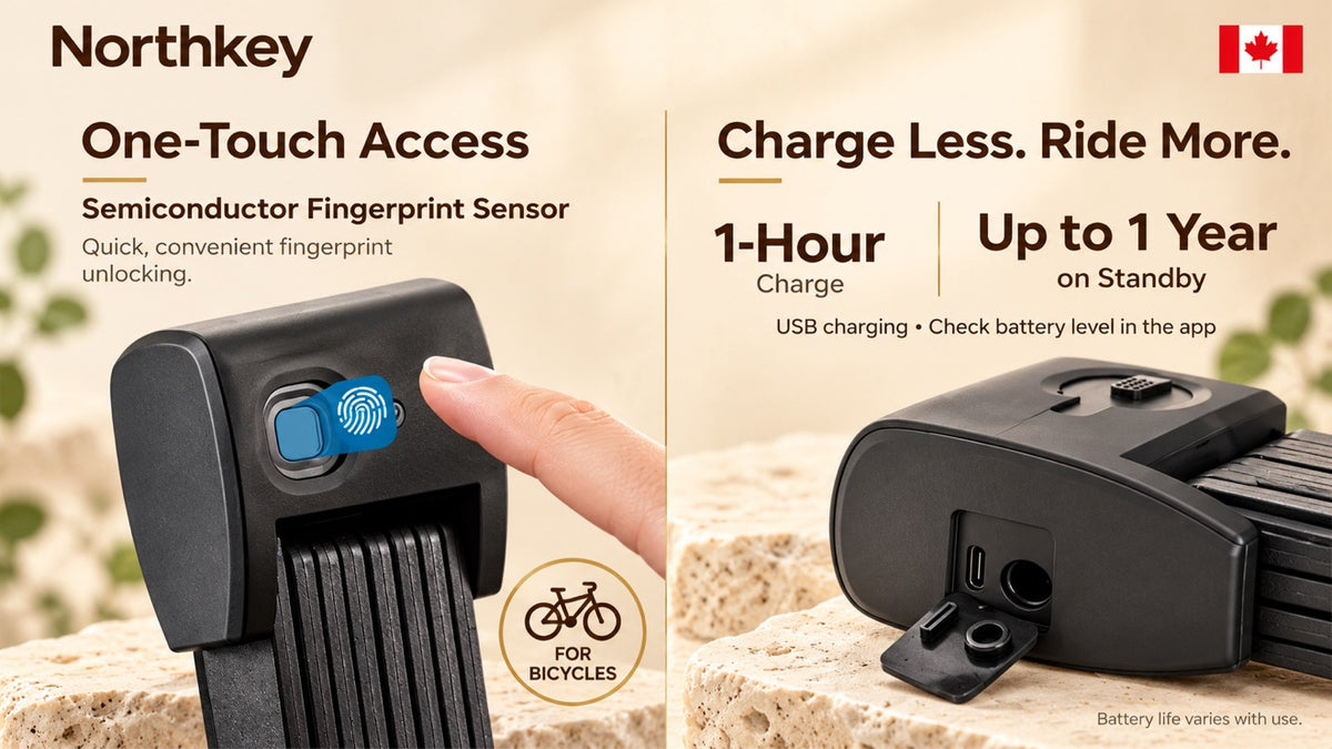 NorthKey WZ01 Smart Bike Lock – Fingerprint Folding Lock