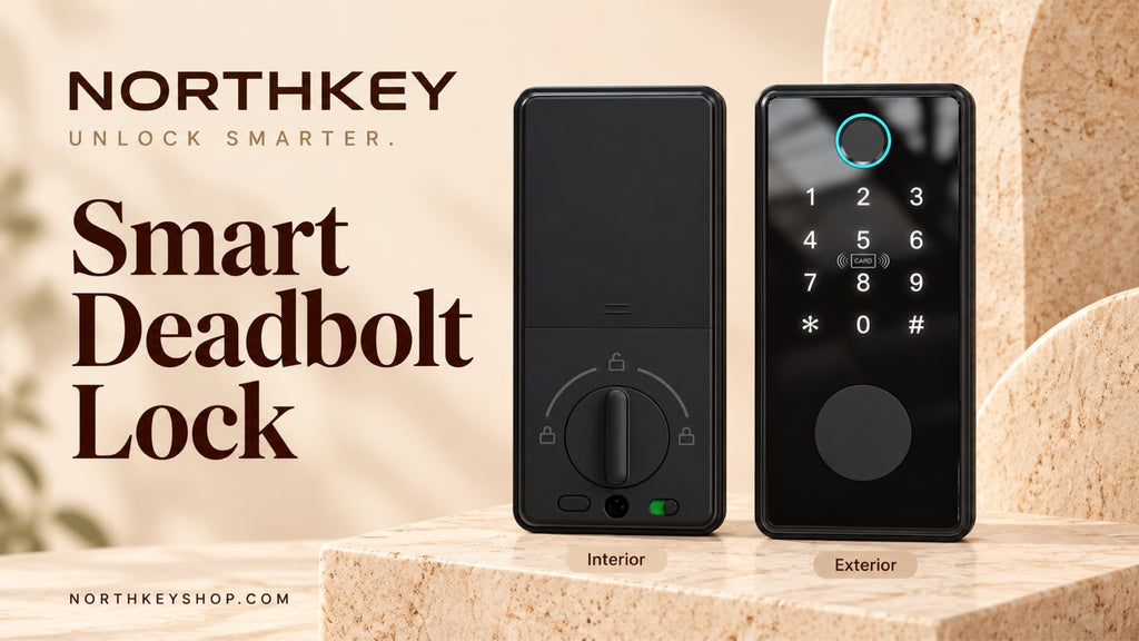 NorthKey C87 Smart Lock – TTLock Fingerprint Deadbolt with Keypad, Card & App
