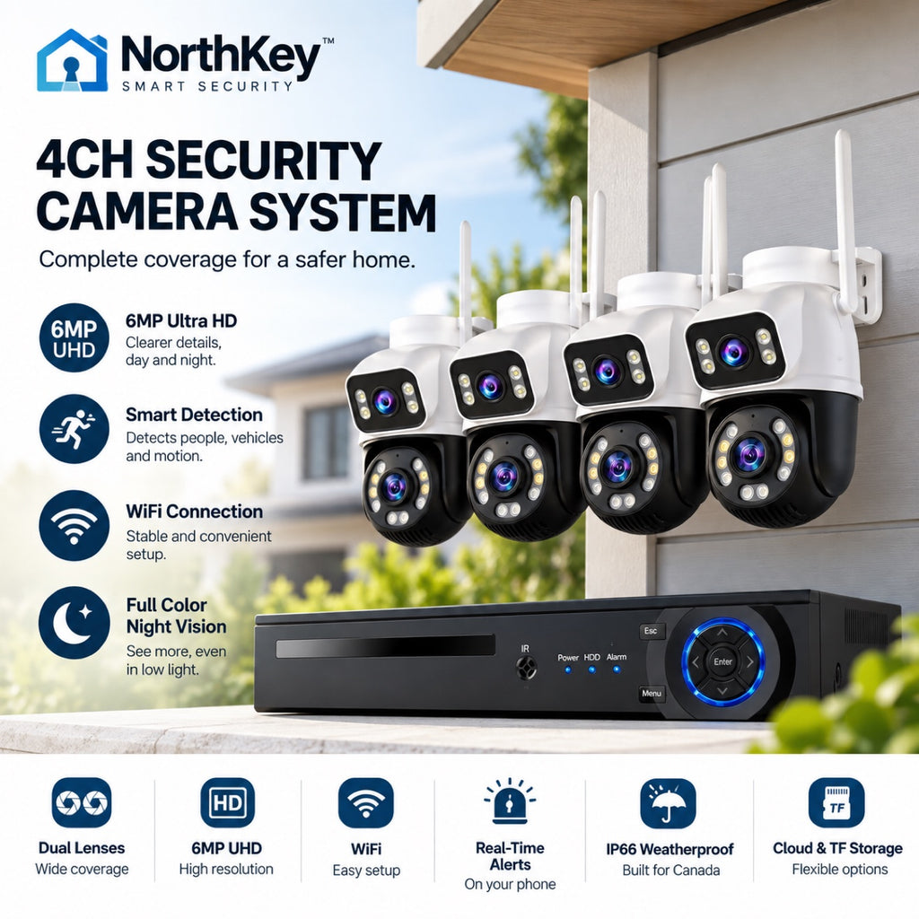 NorthKey 4CH security camera system