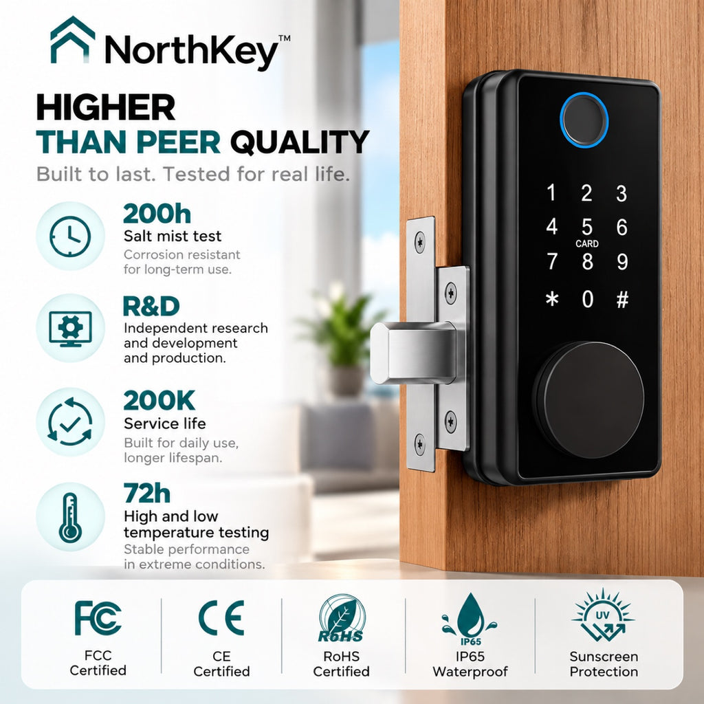 NorthKey WX19 quality testing highlights with certification badges