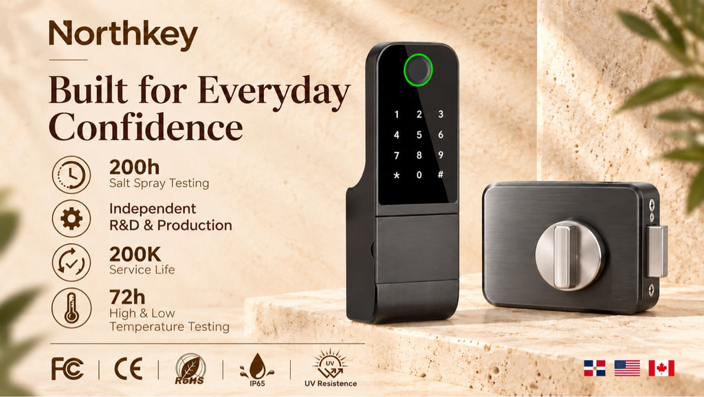 NorthKey WL06 Smart Rim Lock – WiFi Fingerprint Keyless Entry
